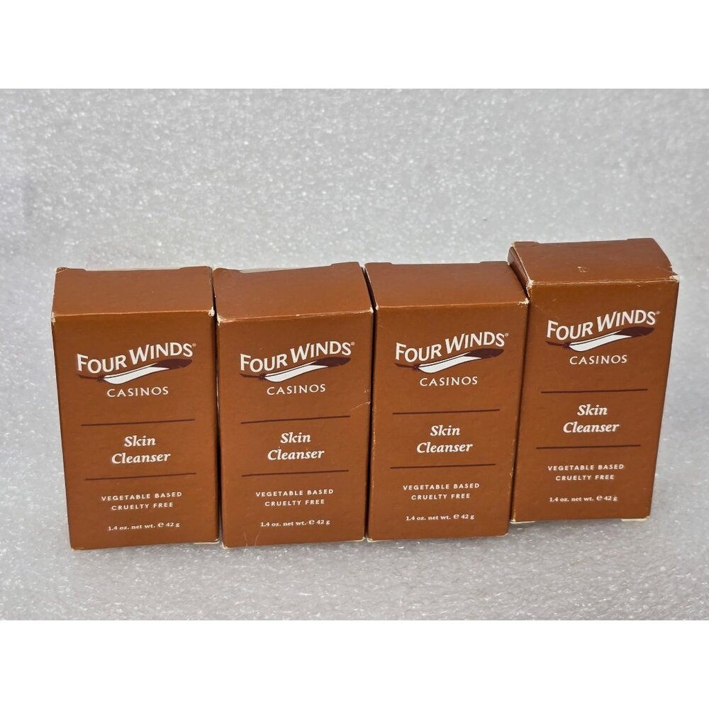 Vintage Four Winds Casinos Skin Cleanser Soap Bars 1.4 Oz each Set Of 4